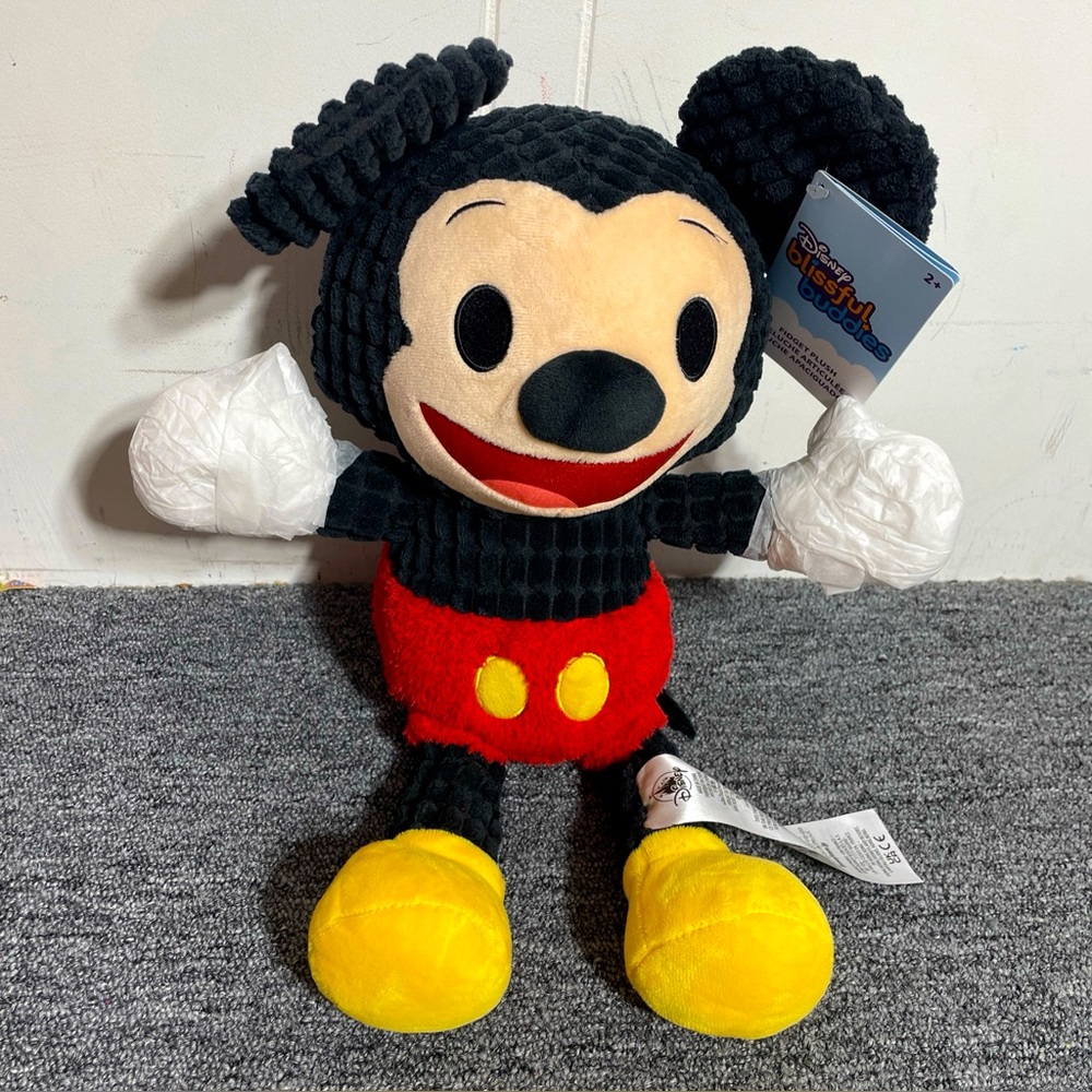 Disney Mickey Mouse Disney Blissful Buddies Fidget Plush Textured 17'' NWT